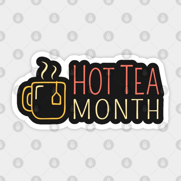 Hot Tea Month Sticker by Elvdant